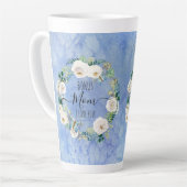 Bonus Mama I Liebe Sie Blue White Boho Blumenstrau Milchtasse (Linke Ecke)