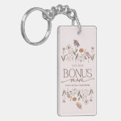 Bonus Mama Jahr etabliertes Typografie-Foto Schlüsselanhänger (Vorderseite links)