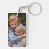 Bonus Mama Jahr etabliertes Typografie-Foto Schlüsselanhänger (Rückseite)