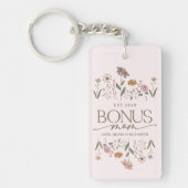 Bonus Mama Jahr etabliertes Typografie-Foto Schlüsselanhänger (Vorderseite)