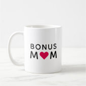 Bonus-Mama | Modern Pink Heart Mother Day Kaffeetasse (Links)