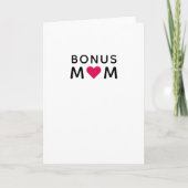 Bonus-Mama | Modern Pink Heart Mother Day Karte (Vorderseite)