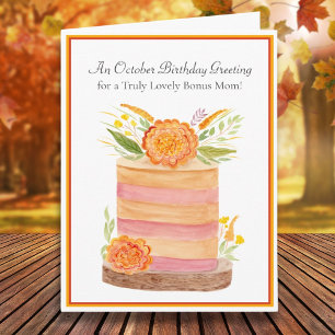 Bonus-Mama-October-Geburtstag mit Ringelblumen auf Karte