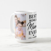BONUS-MAMA Personalisiert 2 Foto Muttertag Kaffeetasse (Vorderseite Links)