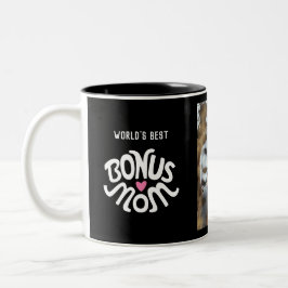 Bonus Mama Round Type Design Zwei Foto Kaffee Tass Zweifarbige Tasse