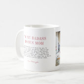 "Bonus-Mama" Step-Mama | Drei FotoCollage Kaffeetasse (Vorderseite Links)