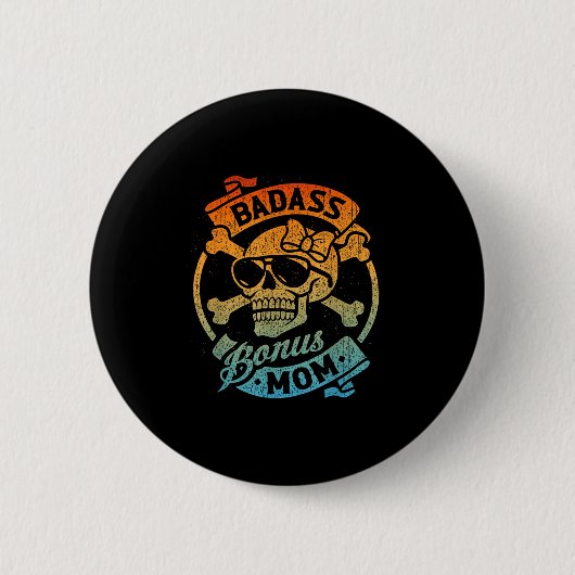 Bonus-Mama-Stiefmutter Muttertag Button (Vorderseite)