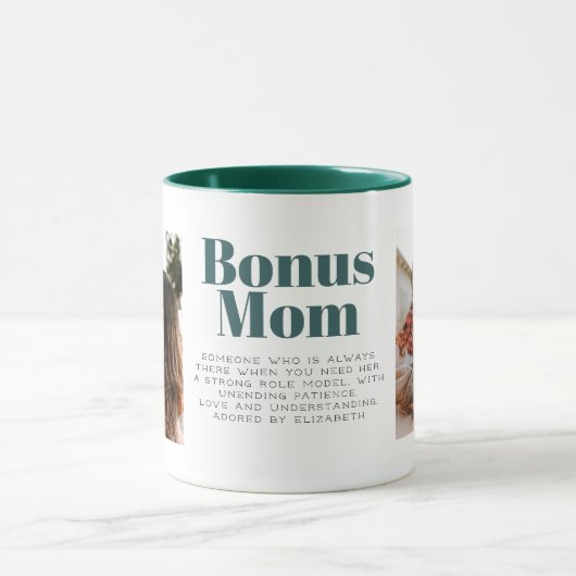 Bonus Mama Typografie individuell Tasse (Zentrum)