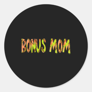 Bonus-Mama von beiden halben Skelett-Weichling-Geb Runder Aufkleber