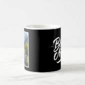 Bonus Mom Brush Script 1 Custom Photo Black White Kaffeetasse (Mittel)