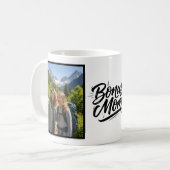 Bonus Mom Brush Script Two Photo Kaffeetasse (Vorderseite Links)