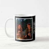 Bonus Mom Elegant Cursive 2 Photo Black Kaffeetasse (Links)