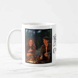 Bonus Mom Elegant Cursive Two Photo Kaffeetasse
