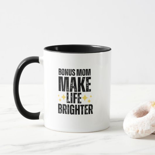 Bonus Mom giftful Design Typography Tasse (Mit Donut)