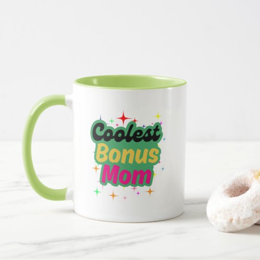 Bonus Mom giftful Design Typography Tasse (Mit Donut)