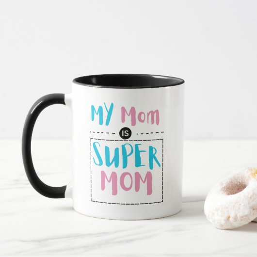 Bonus Mom Giftful Modern Typography Tasse (Mit Donut)