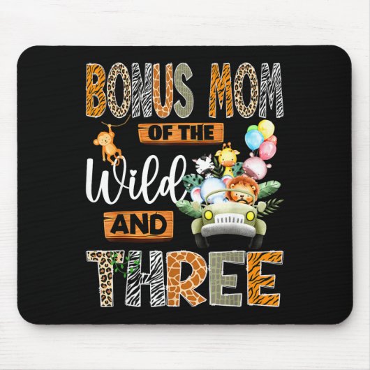 Bonus Mom Of The Wild &amp; Three 3rd Birthday Boy Mousepad (Vorne)