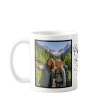 Bonus Mom Promoted Elegant Cursive Two Photo