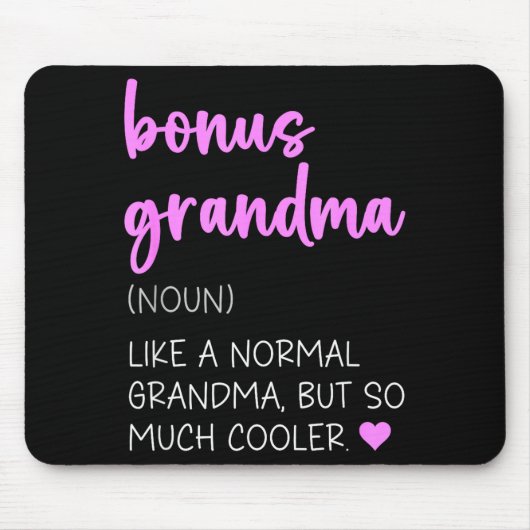 Bonus-Oma-Definition süß Muttertag Substantiv Mousepad (Vorne)