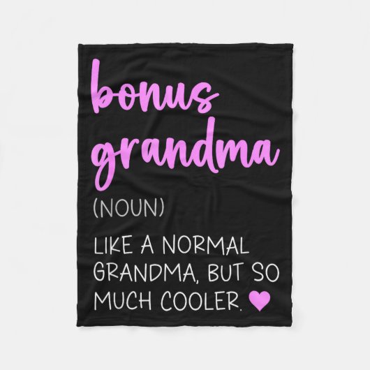 Bonus-Oma Definition süße Muttertag-Nomen  Fleecedecke (Vorderseite)