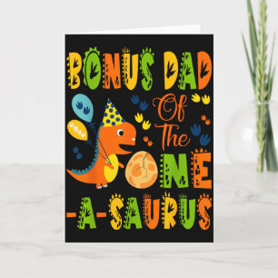 Bonus-Papa des Ein-a-Saurus zum 1. Geburtstag Dino Karte