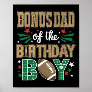 Bonus Papa des Geburtstagsjungen Football Familie Poster