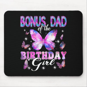 Bonus Papa des Geburtstagsmädchens Schmetterlingsf Mousepad