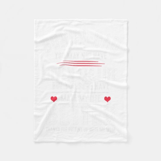 Bonus-Papa hat mir vielleicht nicht das Leben besc Fleecedecke (Vorderseite)