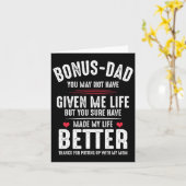 Bonus-Papa hat mir vielleicht nicht das Leben besc Karte (Gelbe Blume)