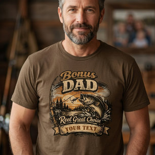 Bonus Papa Reel Tolle Wahl Angel Vatertag T-Shirt