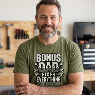 Bonus Papa repariert alles Handyman Father's Day T-Shirt