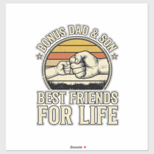Bonus Papa & Sohn beste Freunde Vintage-Shirt-Desi Aufkleber