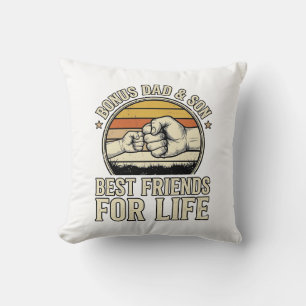 Bonus Papa & Sohn beste Freunde Vintage-Shirt-Desi Kissen