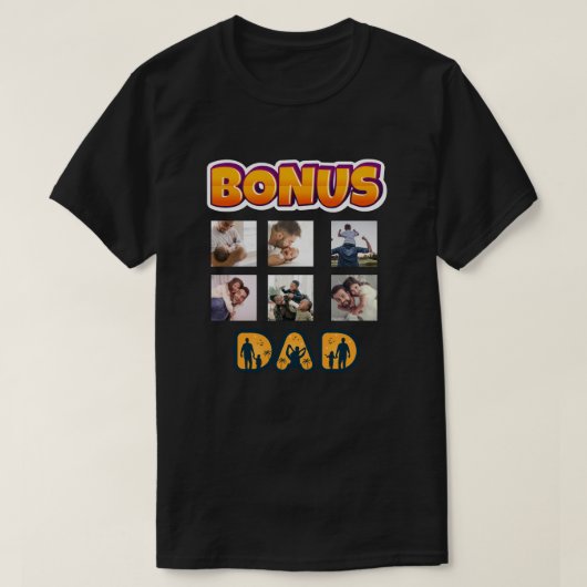 Bonus Vater 6 Foto T - Shirt (Design vorne)
