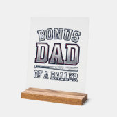 Bonus-Vater eines Ballers Vintage-Sport-Shirt-Desi Acrylschild (Winkel)