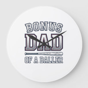 Bonus-Vater eines Ballers Vintage-Sport-Shirt-Desi Große Wanduhr