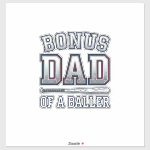 Bonus-Vater eines Ballers Vintage-Sportshirt-Desig Aufkleber