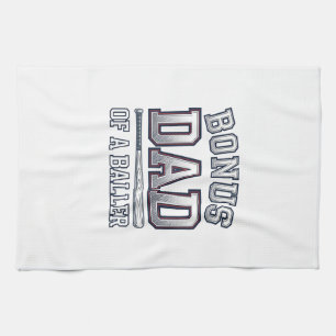 Bonus-Vater eines Ballers Vintage-Sportshirt-Desig Geschirrtuch