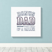 Bonus-Vater eines Ballers Vintage-Sportshirt-Desig Leinwanddruck (Insitu (Holzboden))