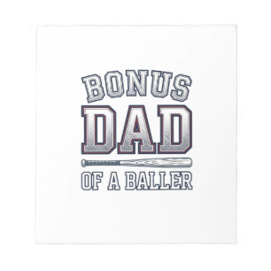 Bonus-Vater eines Ballers Vintage-Sportshirt-Desig Notizblock