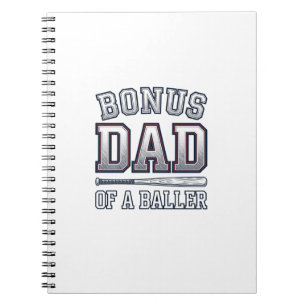 Bonus-Vater eines Ballers Vintage-Sportshirt-Desig Notizblock