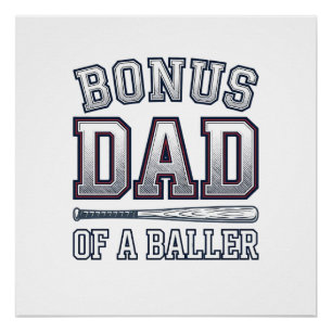 Bonus-Vater eines Ballers Vintage-Sportshirt-Desig Poster