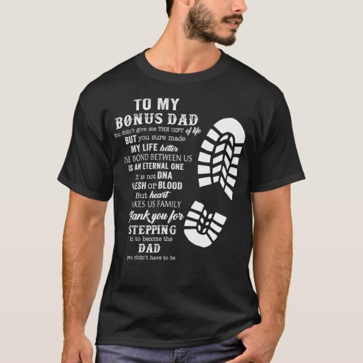 Bonus Vater Fathers Day Geschenk von Tochter Sohn T-Shirt (Vorderseite)