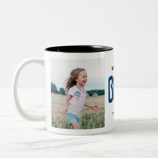 Bonus Vater Foto Design Zweifarbige Tasse (Links)