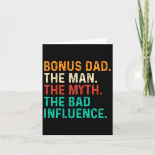 Bonus Vater Man Myth Bad Influence Funny Vathers D Karte