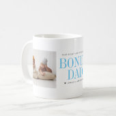"Bonus Vater" Step Vater | Zwei FotoCollage Kaffeetasse (Vorderseite Links)