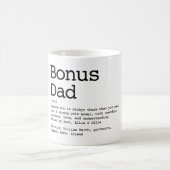 Bonus Vater Stepdad definiert Schwarz und Weiß Kaffeetasse (Mittel)