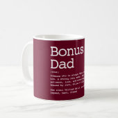 Bonus Vater Stepdad Definition Burgundy Red Kaffeetasse (Vorderseite Links)