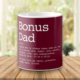Bonus Vater Stepdad Definition Burgundy Red Kaffeetasse
