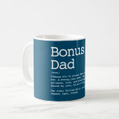 Bonus Vater Stepdad Definition Modern Blue Kaffeetasse (Vorderseite Links)